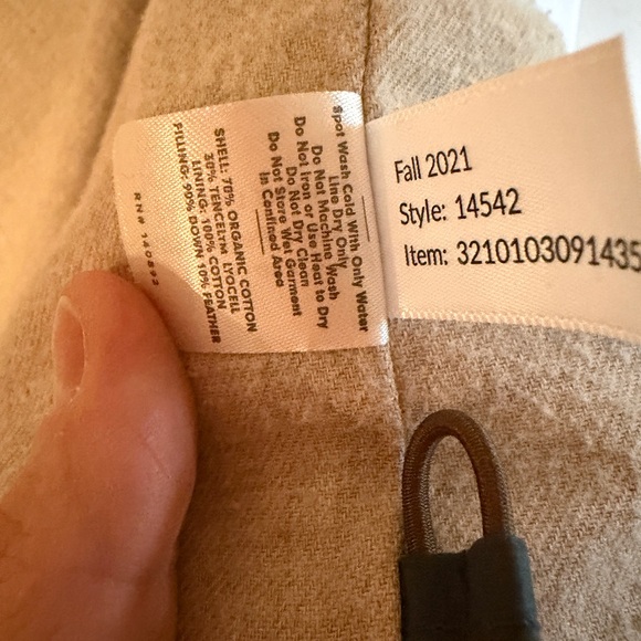 Marine Layer Sequoia Flannel Lined Down Puffer Vest - Picture 7 of 7